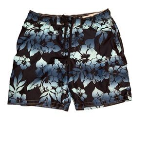 Sonoma Swim Trunks Men's Size XL Color Blue Floral Beach Surfing Swimming Lake